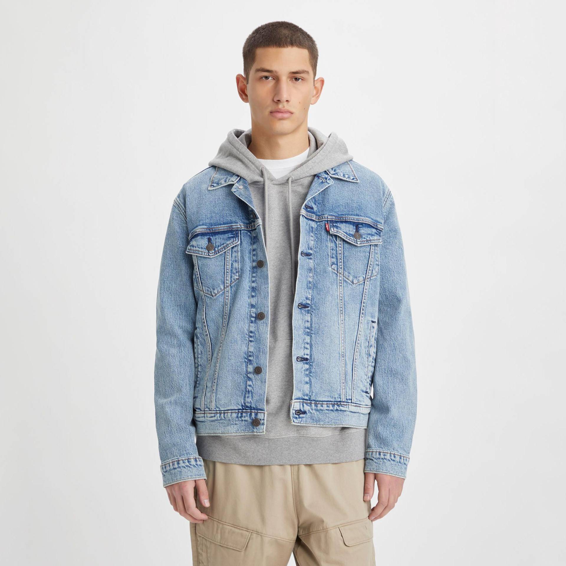 Jeansjacke Mit Knöpfen Herren Blau Denim M von Levi's®