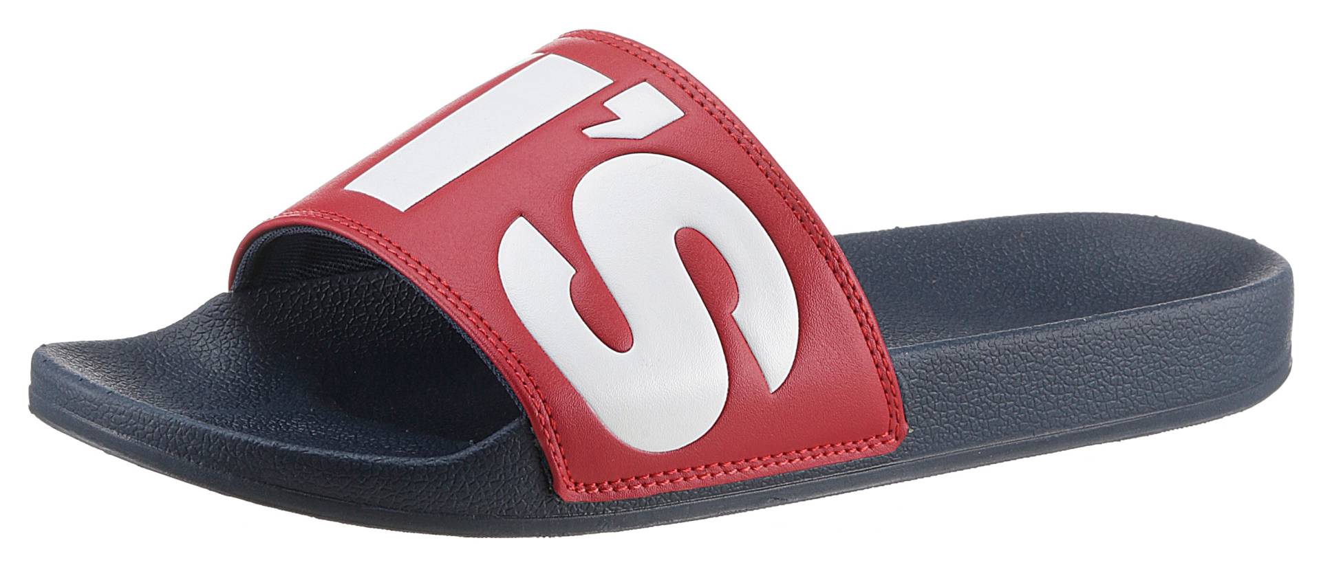 Levi's® Badepantolette »JUNE L«, Sommerschuh, Poolslides, Schlappen, mit plakativem Logo von Levi's®