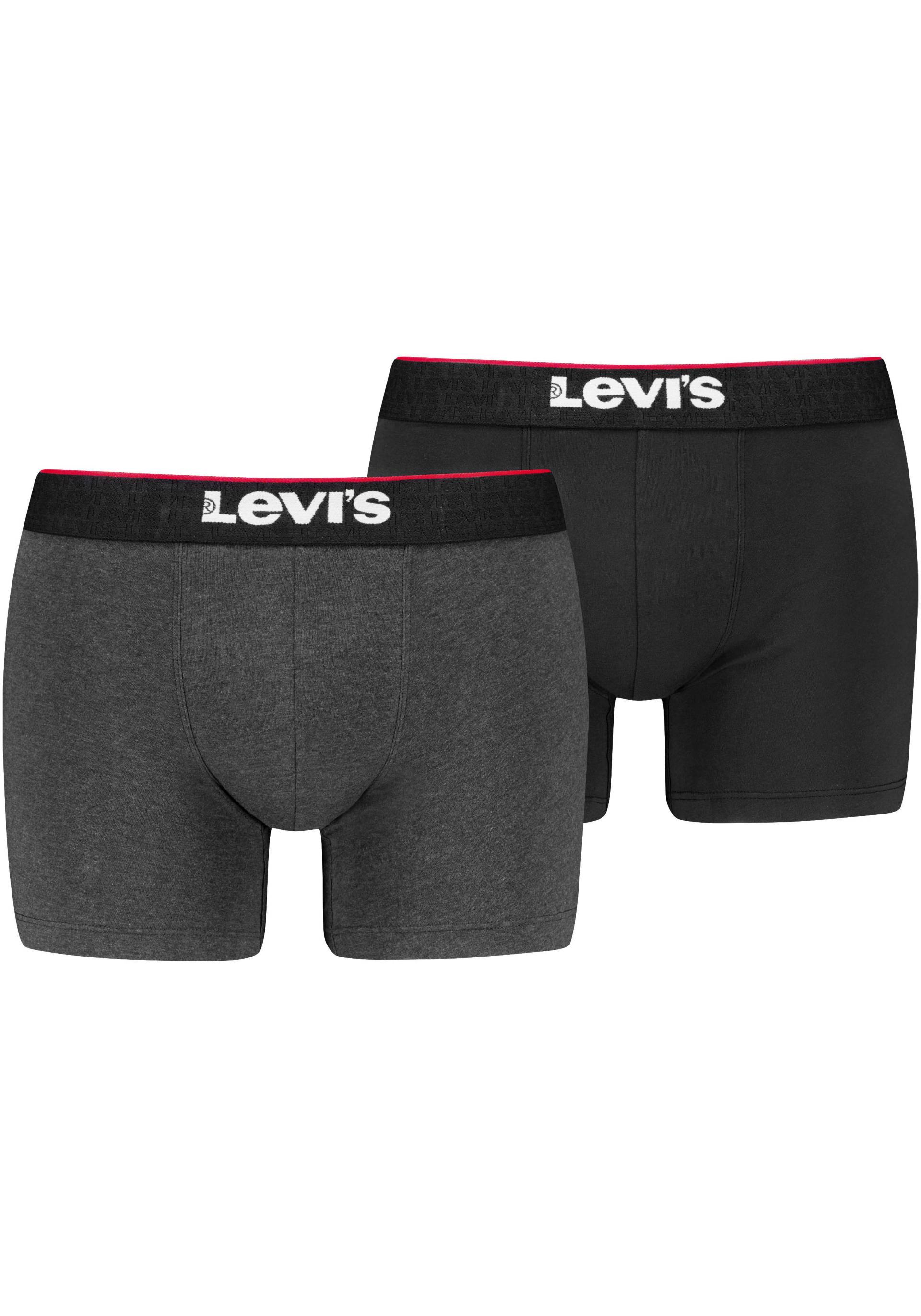 Levi's® Boxershorts, (2er-Pack), mit farbbesetztem Webgummibund