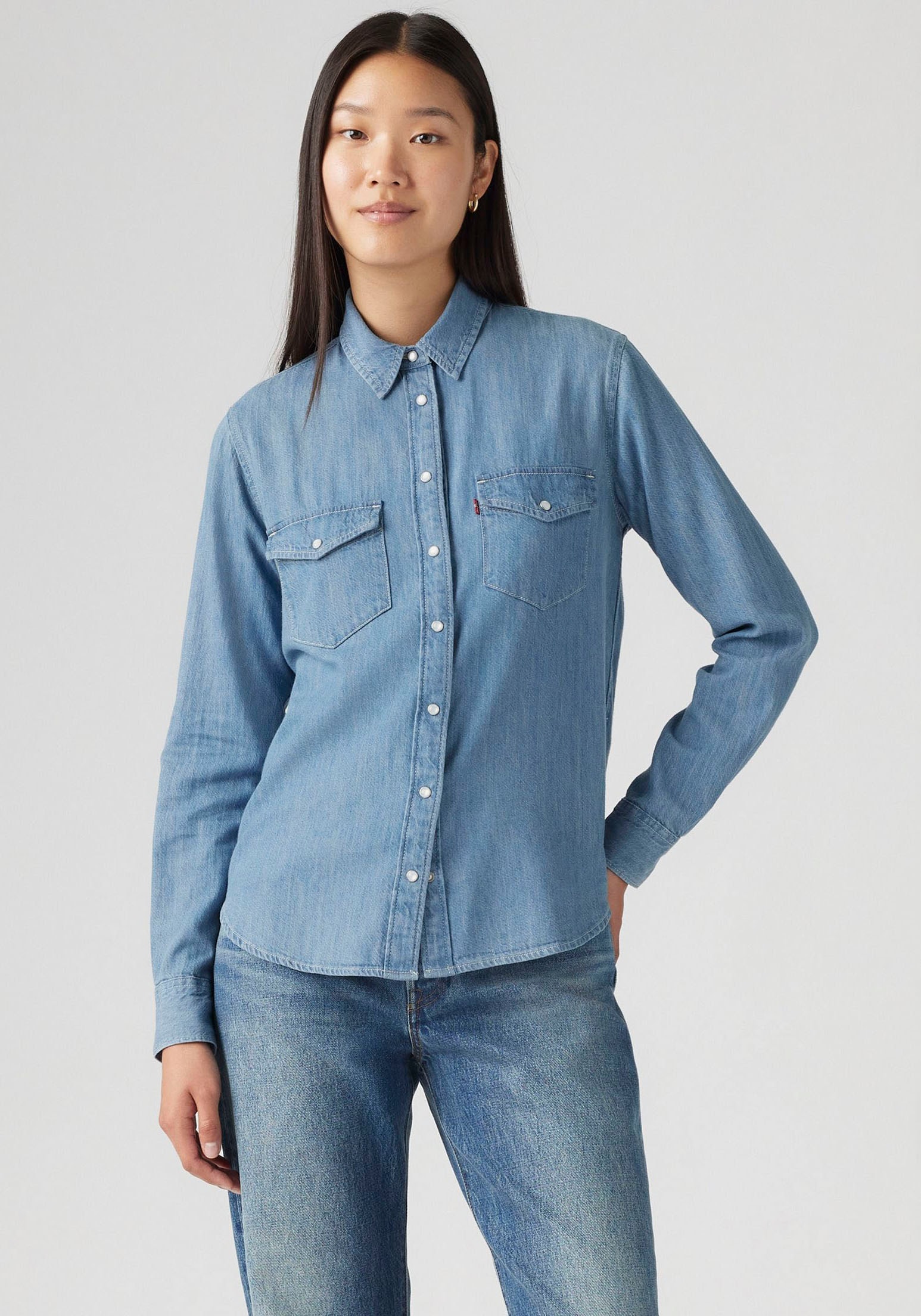 Levi's® Jeansbluse »ESSENTIAL WESTERN«, mit Brusttaschen mit Druckknöpfen von Levi's®