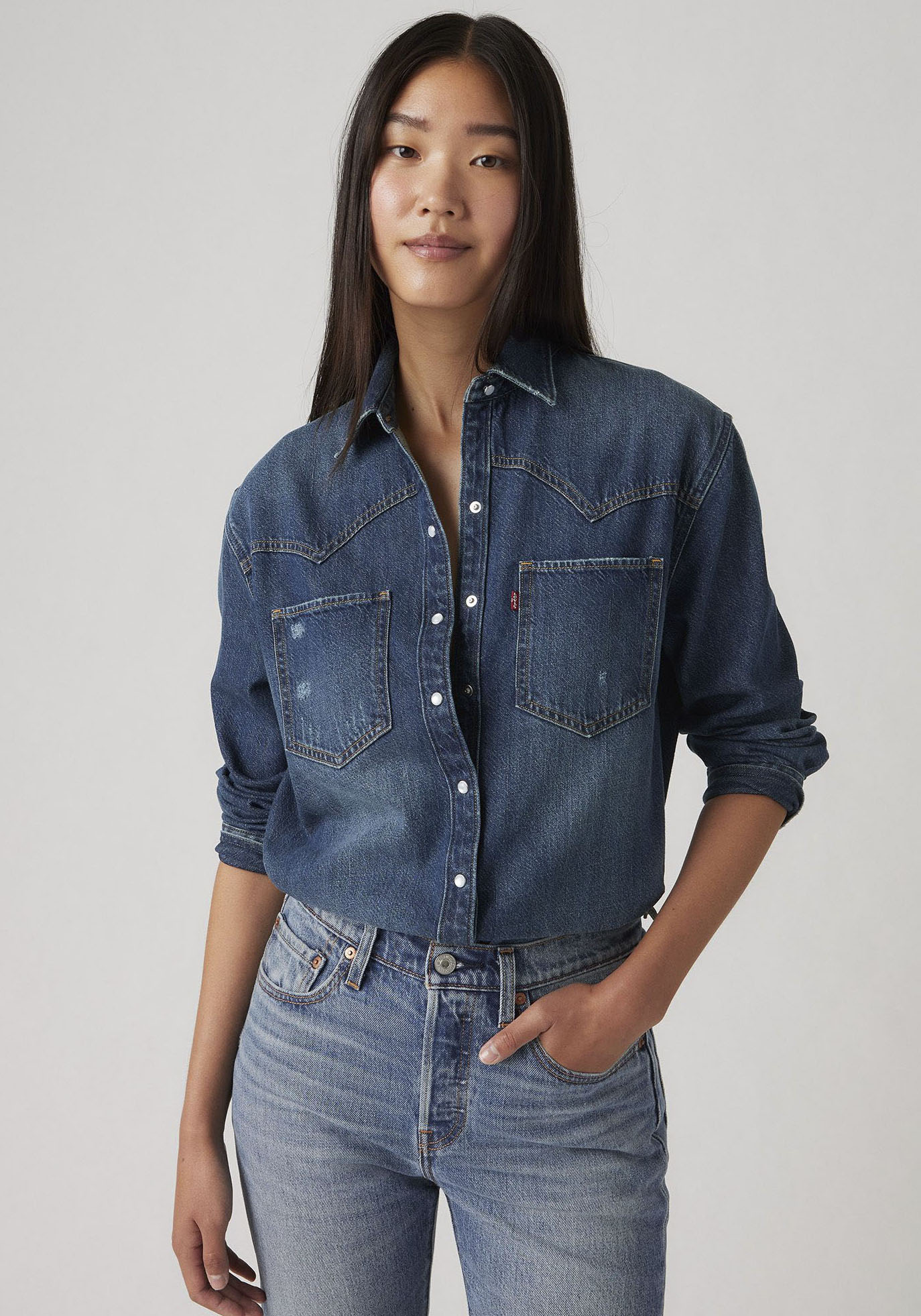 Levi's® Jeansbluse »TEODORA WESTERN SHIRT«, mit Druckknöpfen von Levi's®