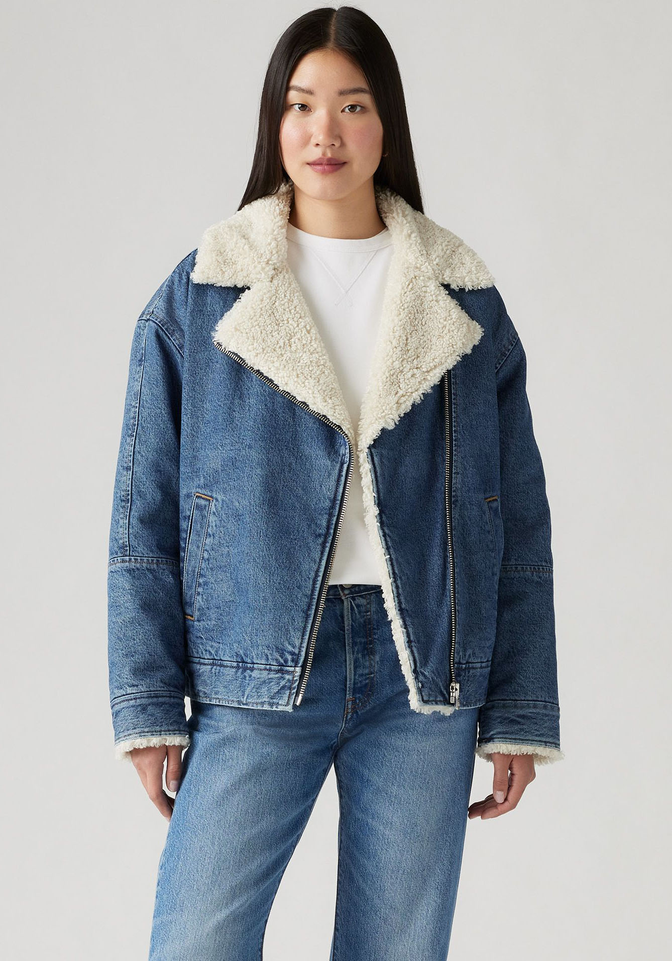 Levi's® Jeansjacke »SHERPA FLIGHT JACKET«, ohne Kapuze, mit Sherpa-Futter von Levi's®