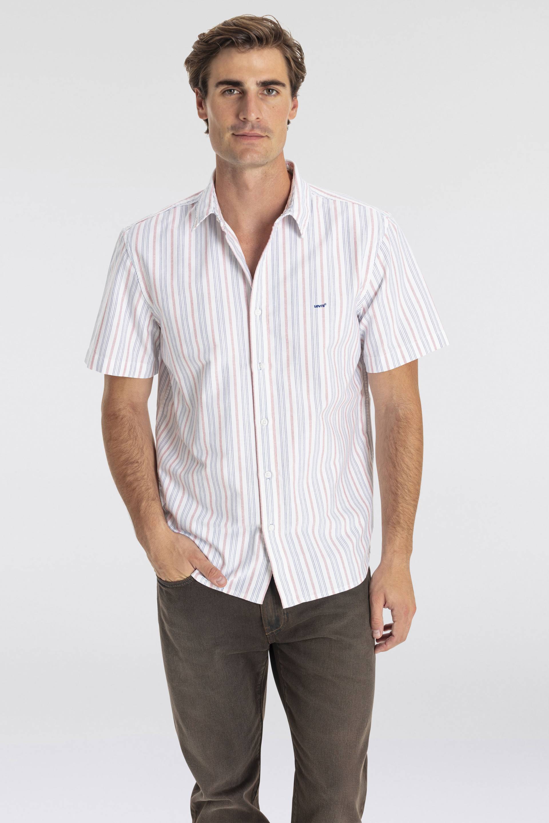 Levi's® Kurzarmhemd »SS AUTHENTIC BUTTON DOWN«, in Streifendessin, aus Baumwolle von Levi's®