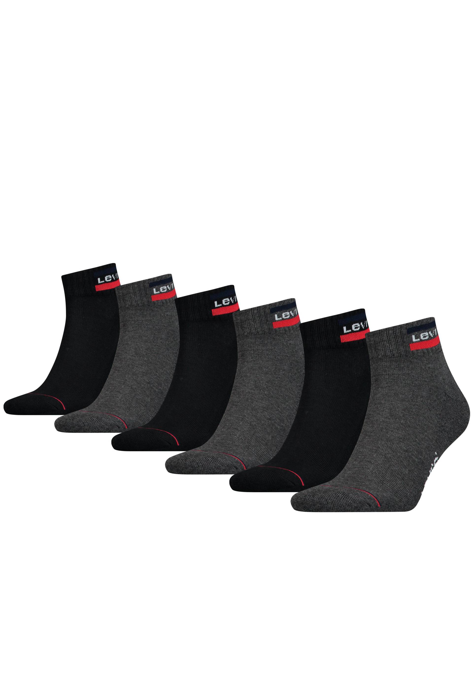 Levi's® Kurzsocken, (Packung, 6 Paar), mit breitem Logobund von Levi's®