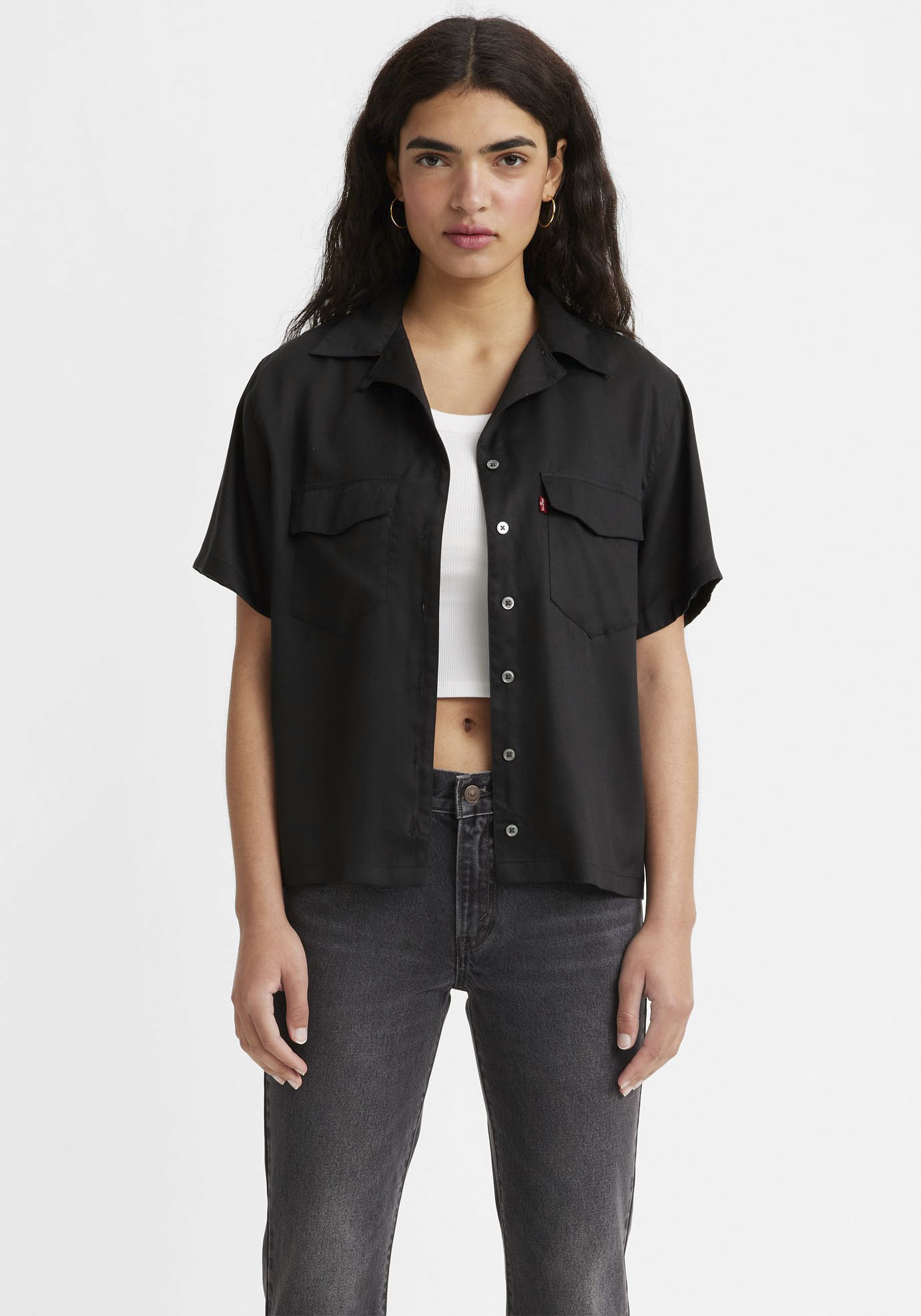 Levi's® Shirtbluse »EMBER SS BOWLING SHIRT«, glänzender Satin von Levi's®