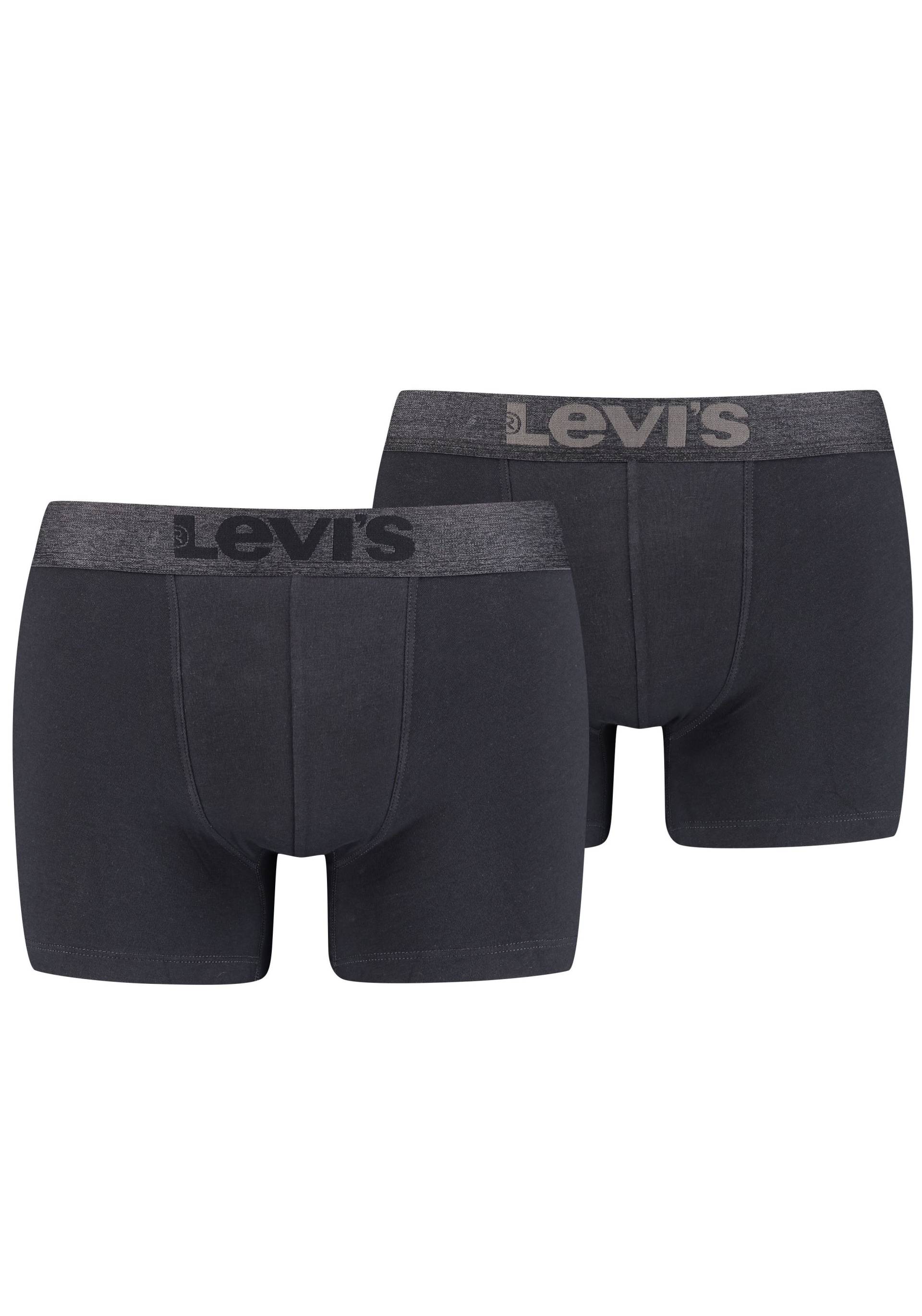 Levi's® Slip »LEVIS MEN MELANGE WB BOXER BRIEF ORGANIC CO 2P«, (2er-Pack), mit breitem Logobund von Levi's®