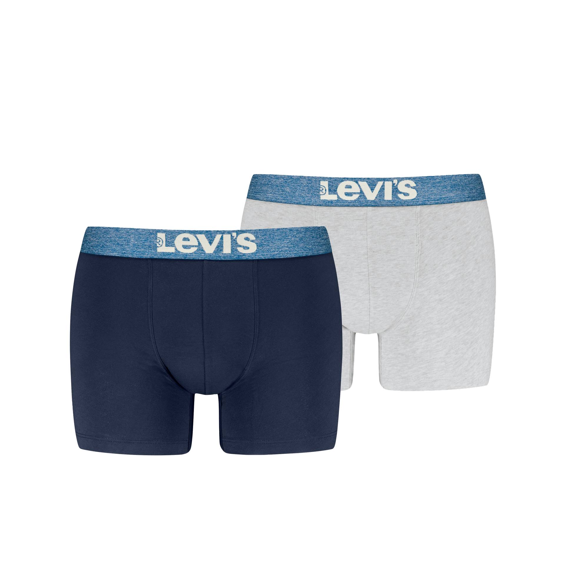 Levi's® Slip »LEVIS MEN MELANGE WB BOXER BRIEF ORGANIC CO 2P«, (Packung, 2er-Pack), mit breitem Logobund von Levi's®