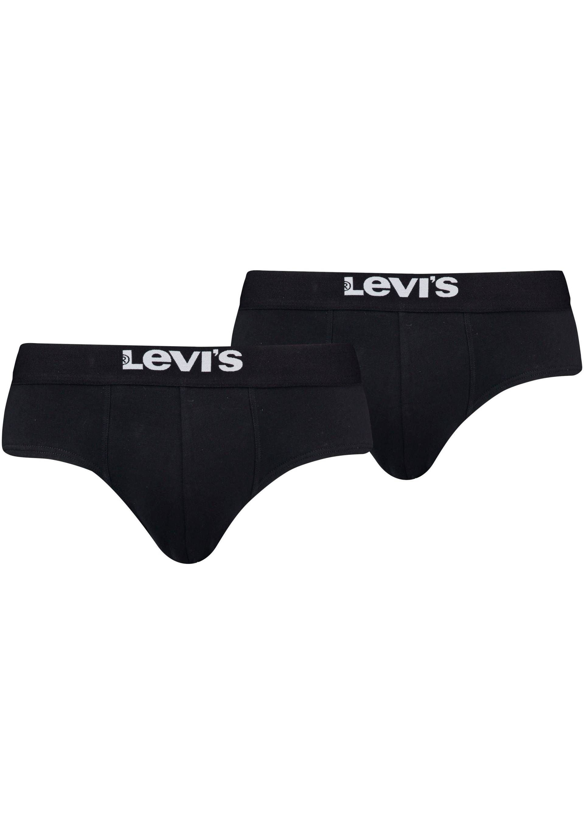 Levi's® Slip »LEVIS MEN SOLID BASIC BRIEF ORG CO 2P«, (2er Pack), mit kontrastreichem Logobund von Levi's®