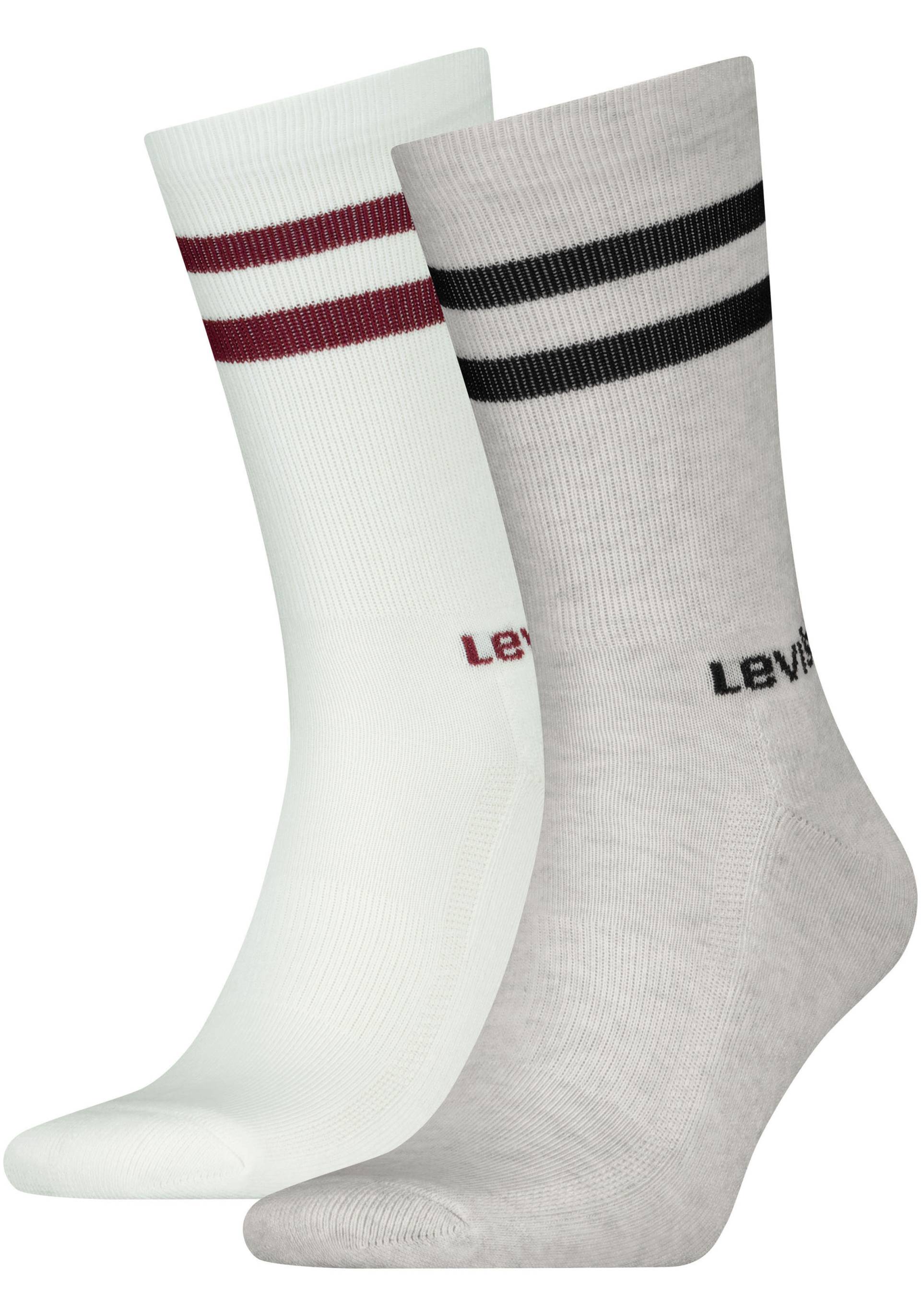 Levi's® Socken »LEVIS REGULAR CUT SPORT STRIPE 2P«, (2 Paar, 2er Pack), mit auffälligen Streifen von Levi's®