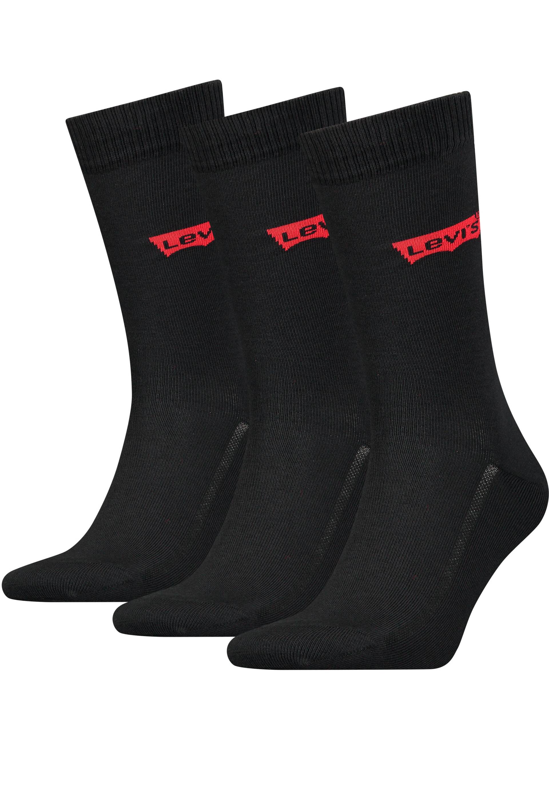 Levi's® Socken »LEVIS REGULAR CUT BW LOGO RECYCL CO 3P«, (Packung, 3 Paar, 2er Pack), mit breitem Logobund von Levi's®