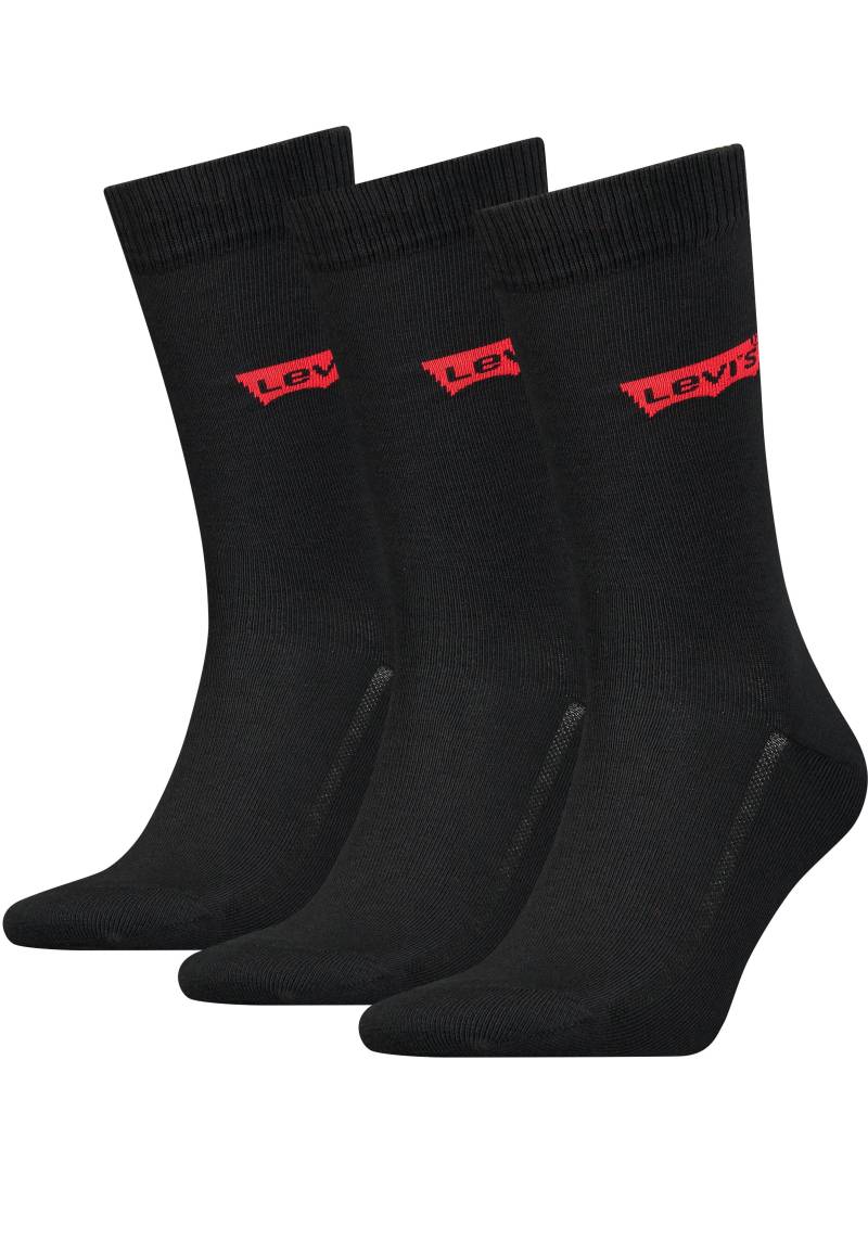 Levi's® Socken »LEVIS REGULAR CUT BW LOGO RECYCL CO 3P«, (Packung, 3 Paar, 2er Pack), mit breitem Logobund von Levi's®