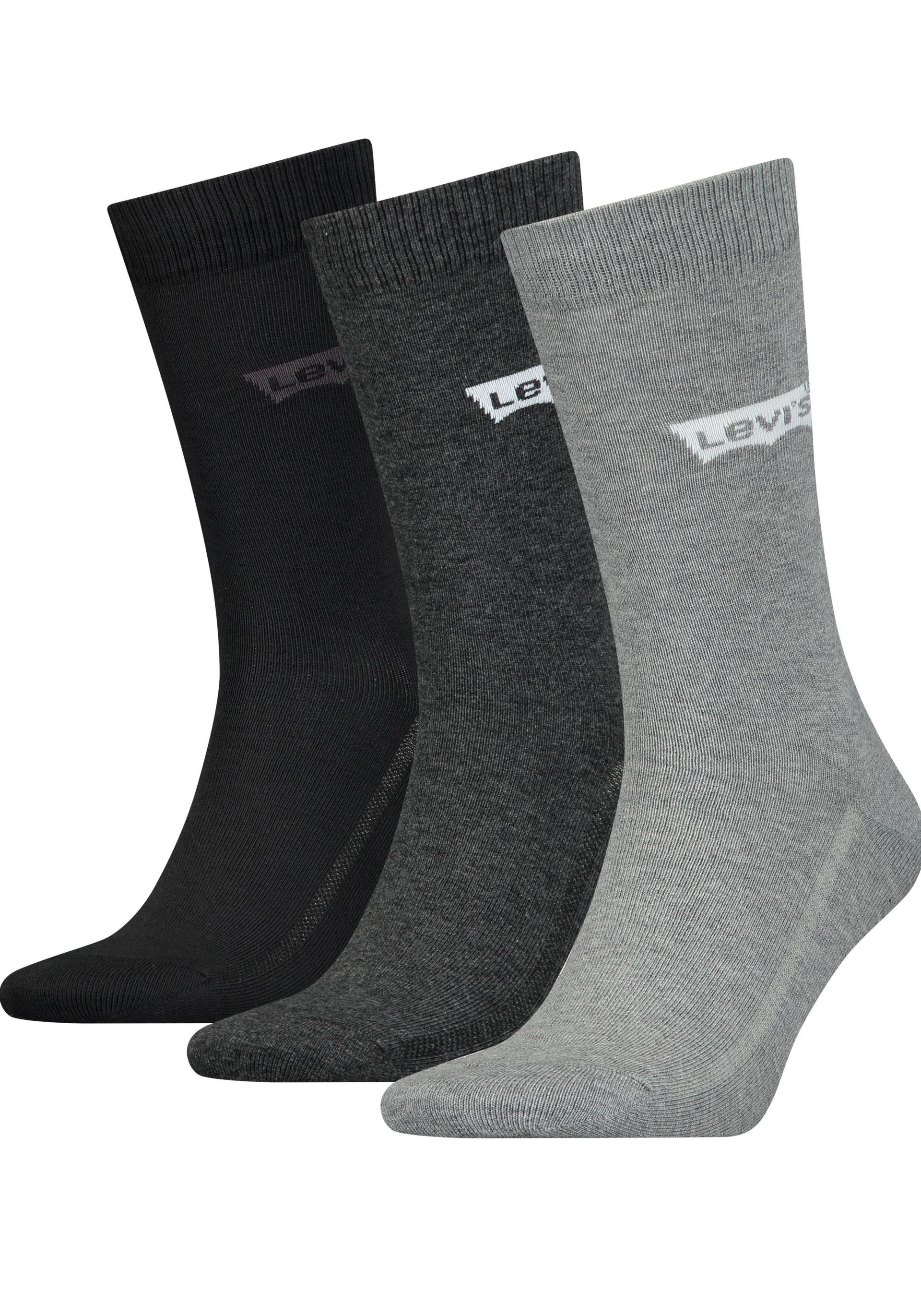 Levi's® Socken »LEVIS REGULAR CUT BW LOGO RECYCL CO 3P«, (Packung, 3 Paar, 2er Pack), mit breitem Logobund von Levi's®