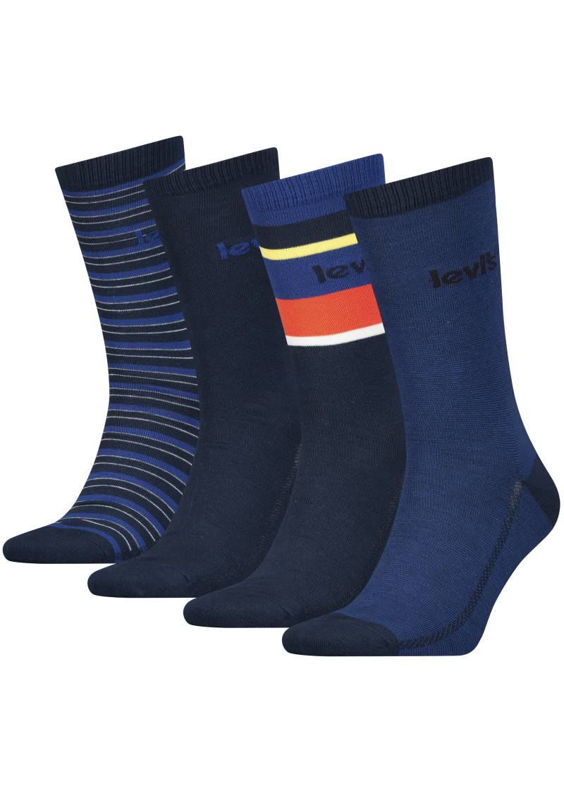 Levi's® Socken, (Packung, 4 Paar), mit breitem Logobund von Levi's®