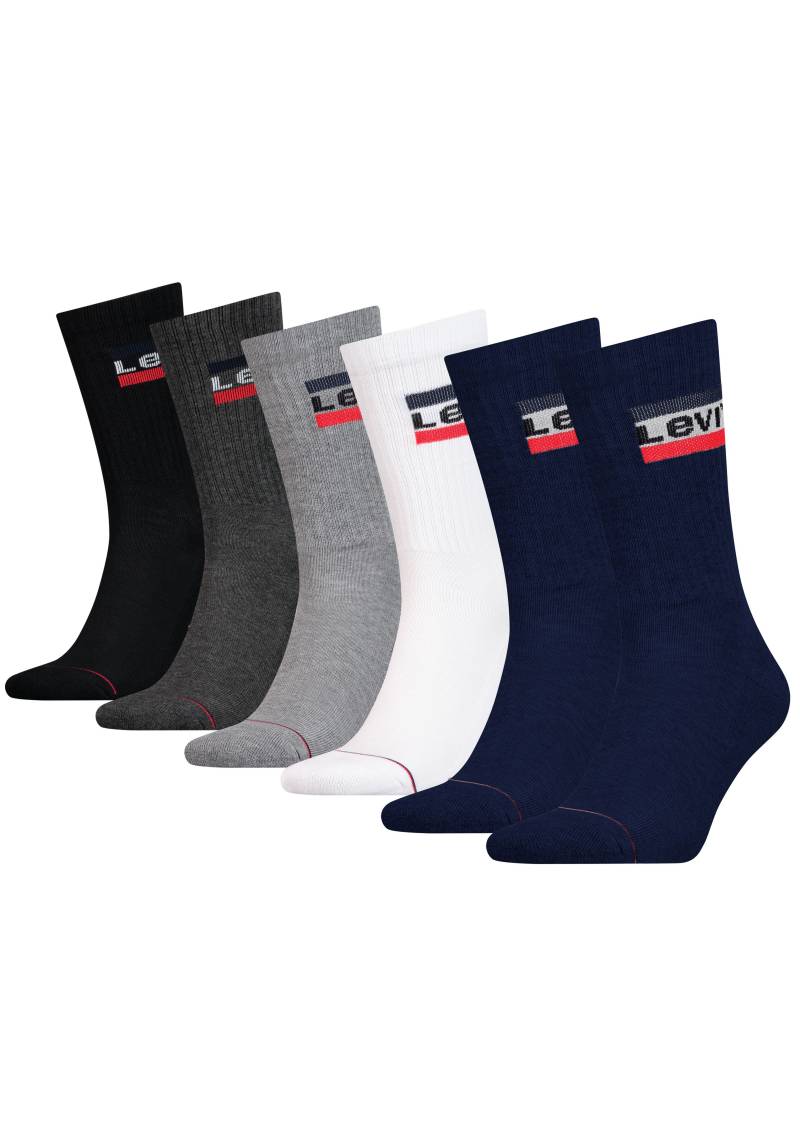 Levi's® Socken, (Packung, 6 Paar), mit breitem Logobund von Levi's®