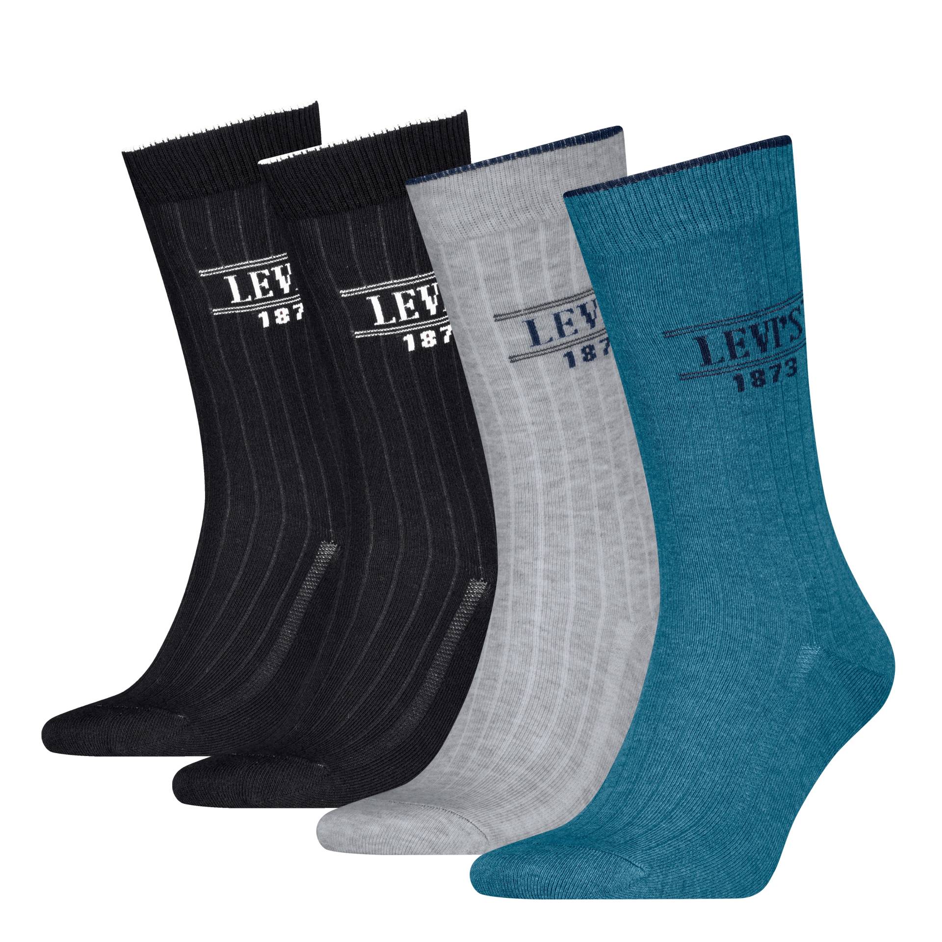 Levi's® Socken »LEVIS REG CUT RIB LOGO 4P ECOM«, (4 Paar) von Levi's®