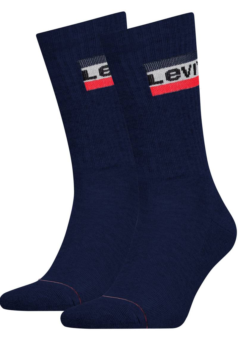 Levi's® Sportsocken, (Packung, 2 Paar), mit breitem Logobund von Levi's®