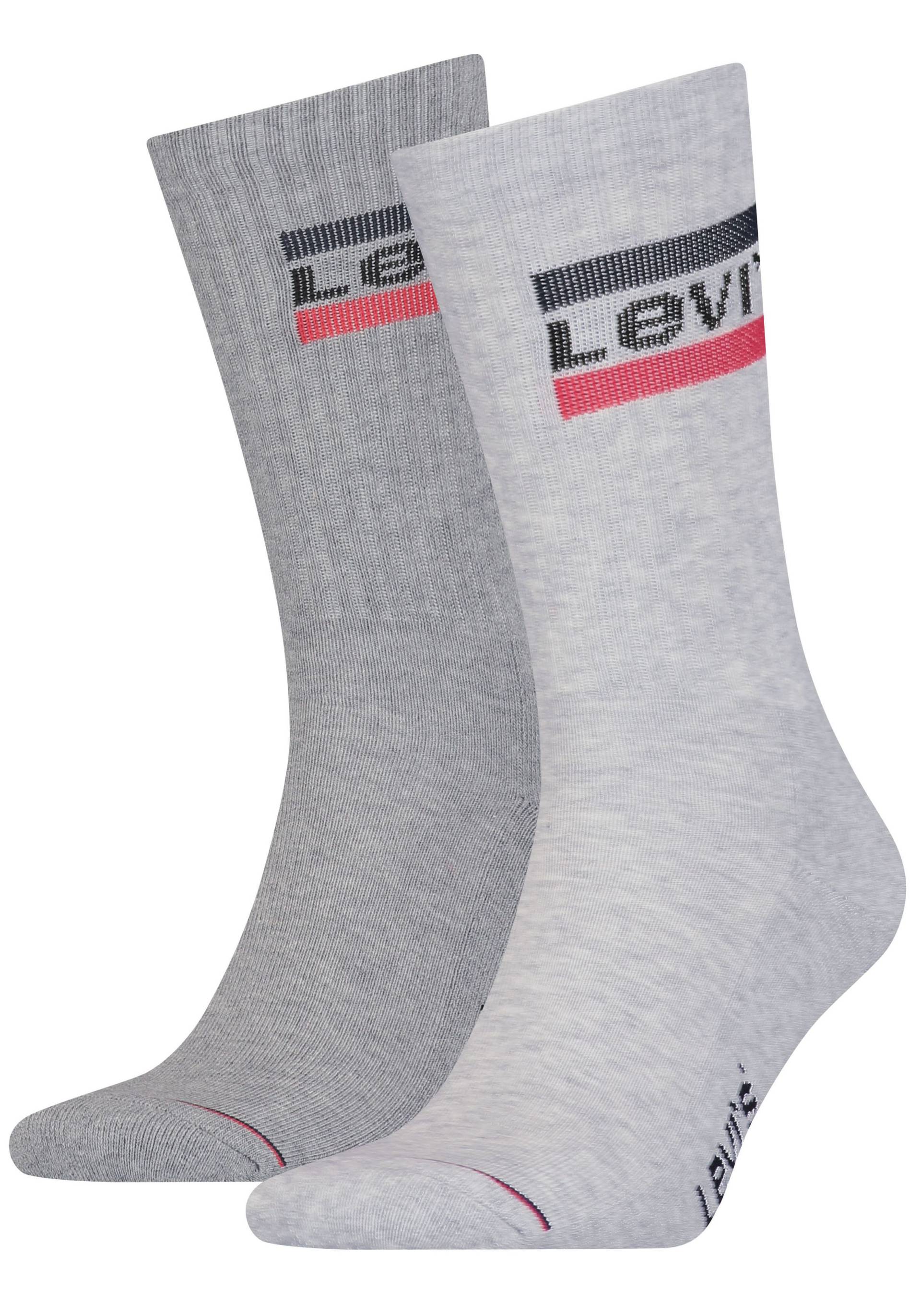 Levi's® Socken »LEVIS REGULAR CUT SPRTWR LOGO 2P«, (Packung, 2 Paar, 2er Pack), mit breitem Logobund von Levi's®