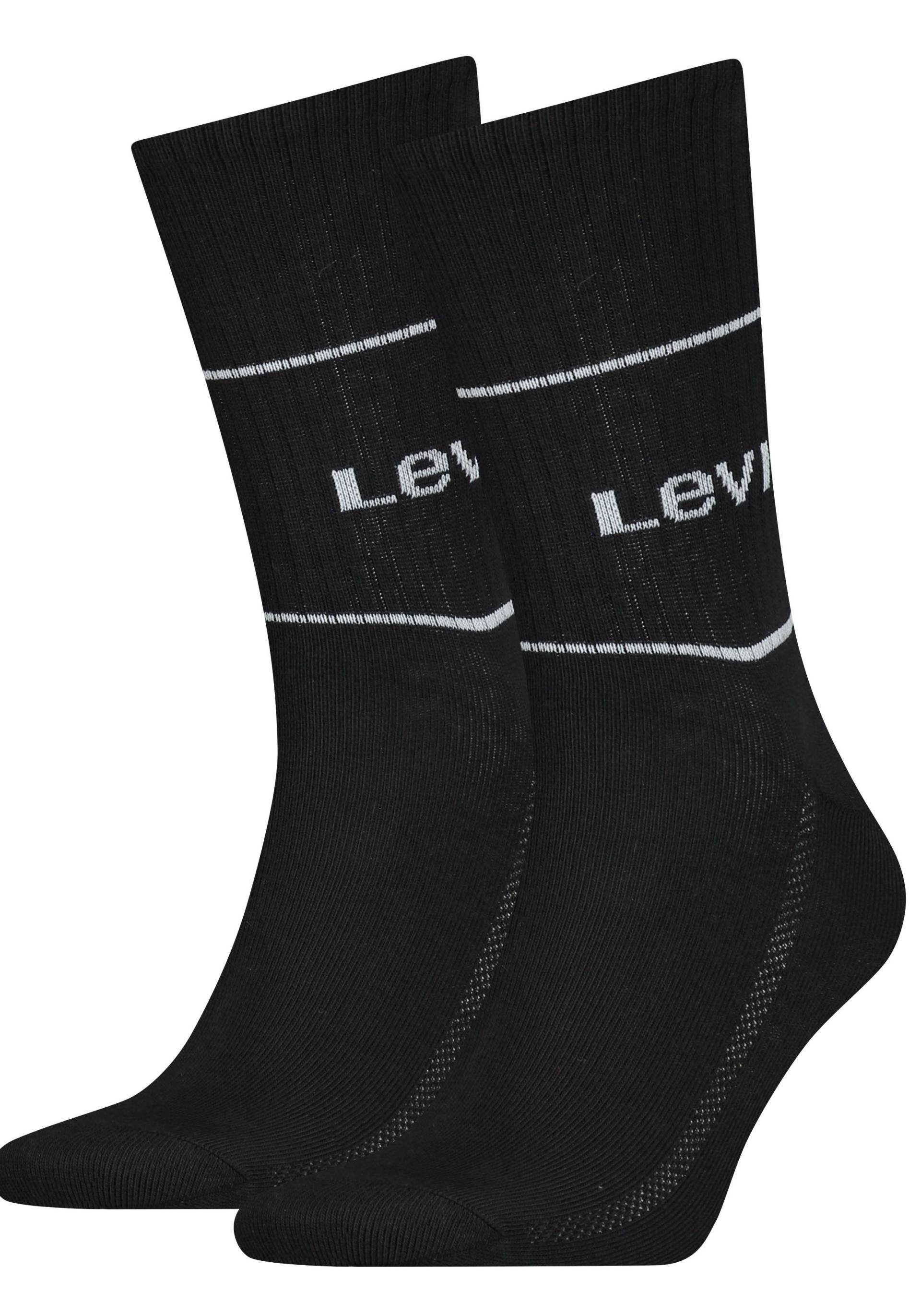 Levi's® Socken »LEVIS SHORT CUT LOGO SPORT 2P«, (Packung, 2 Paar, 2er Pack), mit breitem Logobund von Levi's®