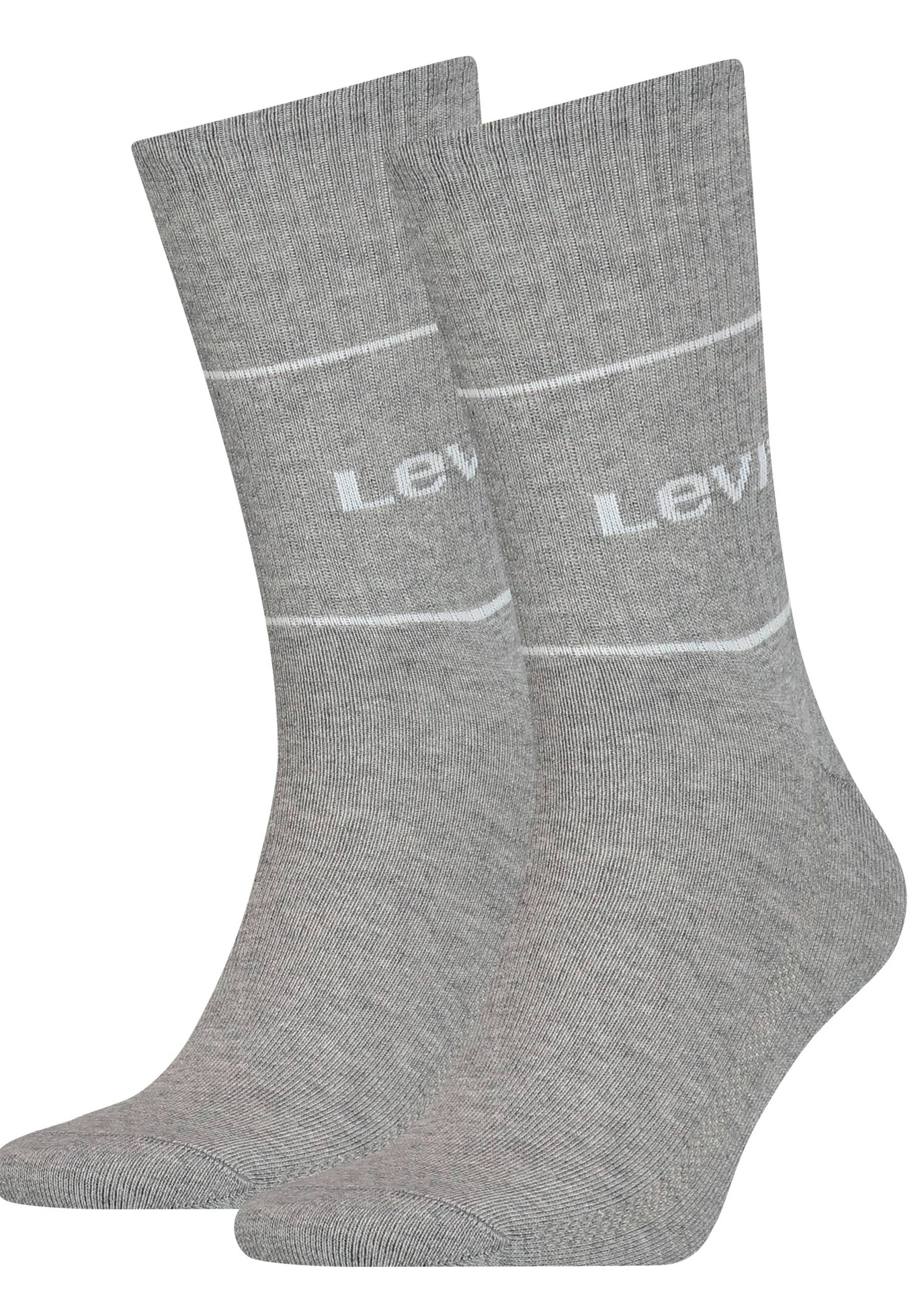 Levi's® Socken »LEVIS SHORT CUT LOGO SPORT 2P«, (Packung, 2 Paar, 2er Pack), mit breitem Logobund von Levi's®