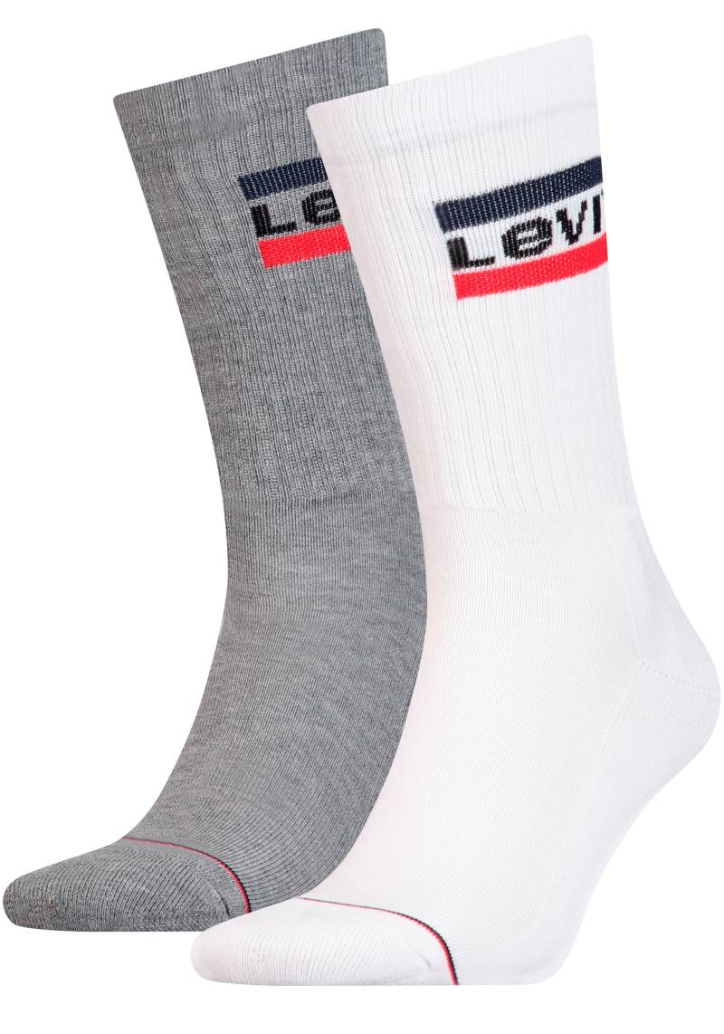 Levi's® Sportsocken, (Packung, 2 Paar), mit breitem Logobund von Levi's®