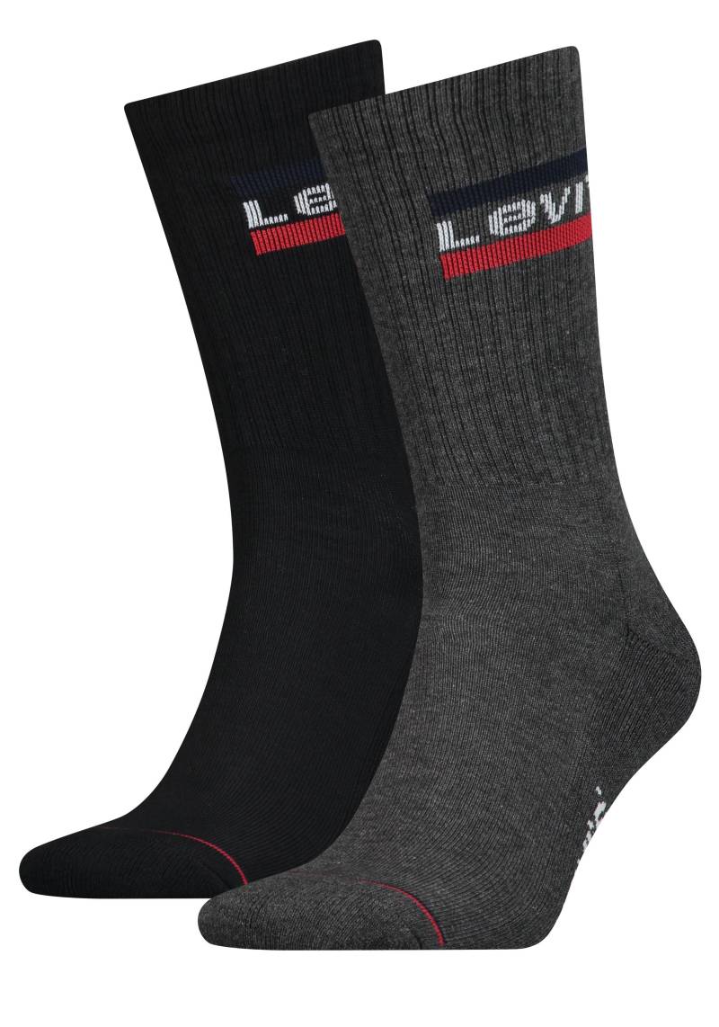 Levi's® Sportsocken, (Packung, 2 Paar), mit breitem Logobund von Levi's®