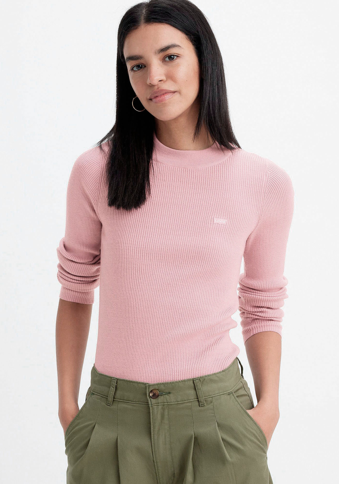 Levi's® Strickpullover »CREW RIB SWEATER«, mit Batwing Logo von Levi's®