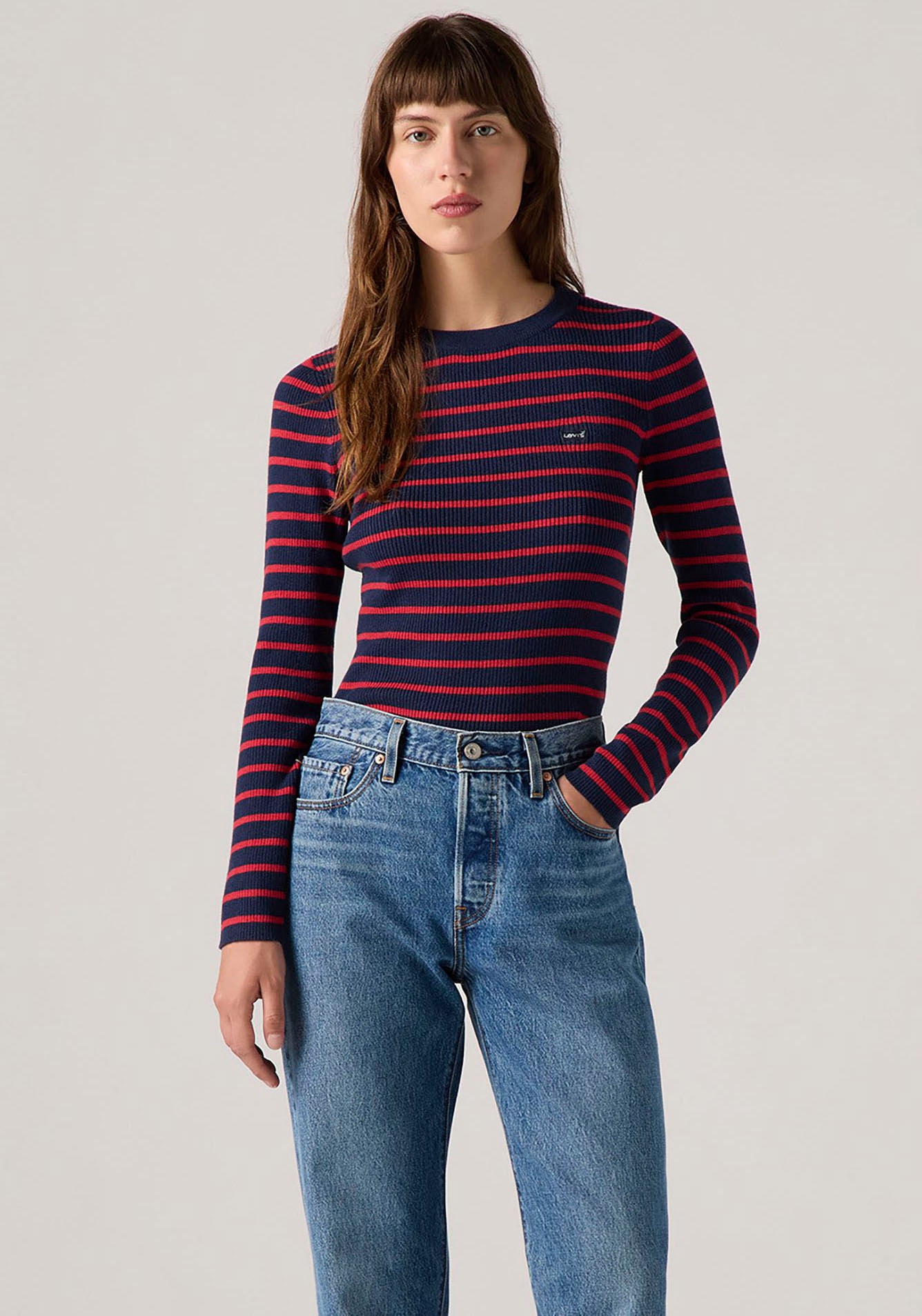 Levi's® Strickpullover »RIB SWEATER«, mit Batwing Logo von Levi's®