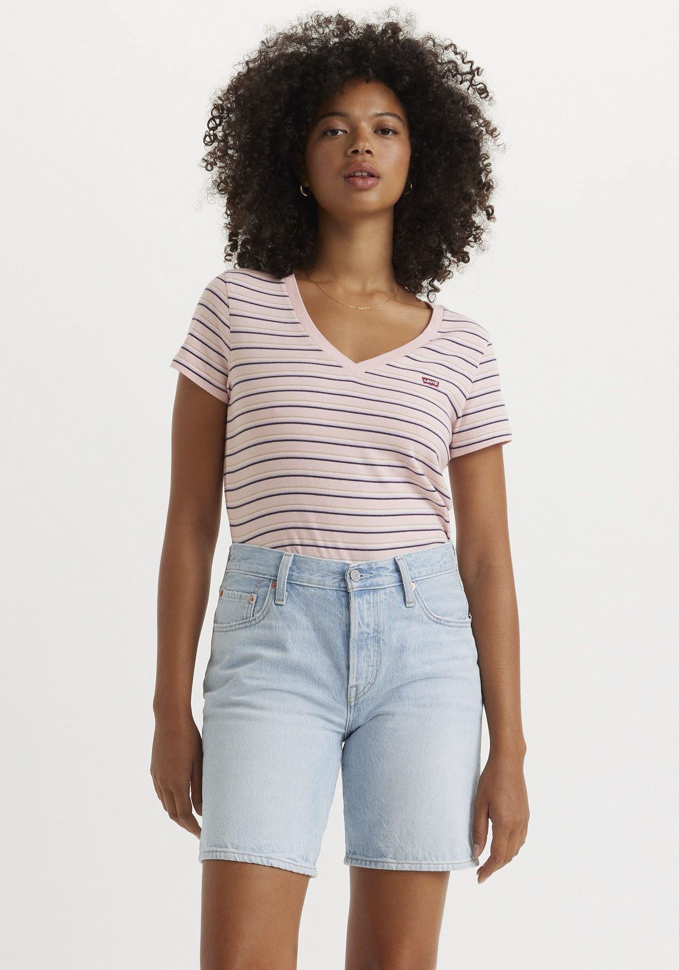 Levi's® V-Shirt »PERFECT VNECK«, mit Mini-Batwing-Logostickerei von Levi's®