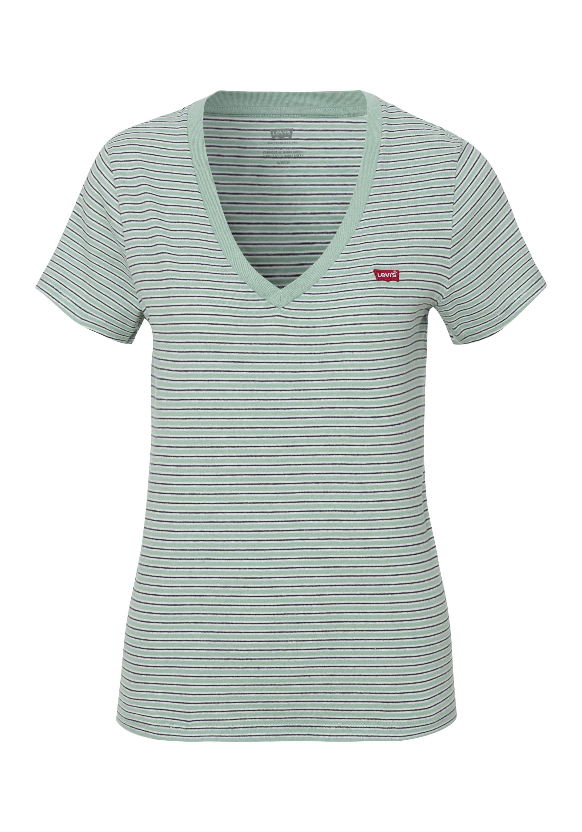 Levi's® V-Shirt »PERFECT VNECK«, mit Mini-Batwing-Logostickerei von Levi's®