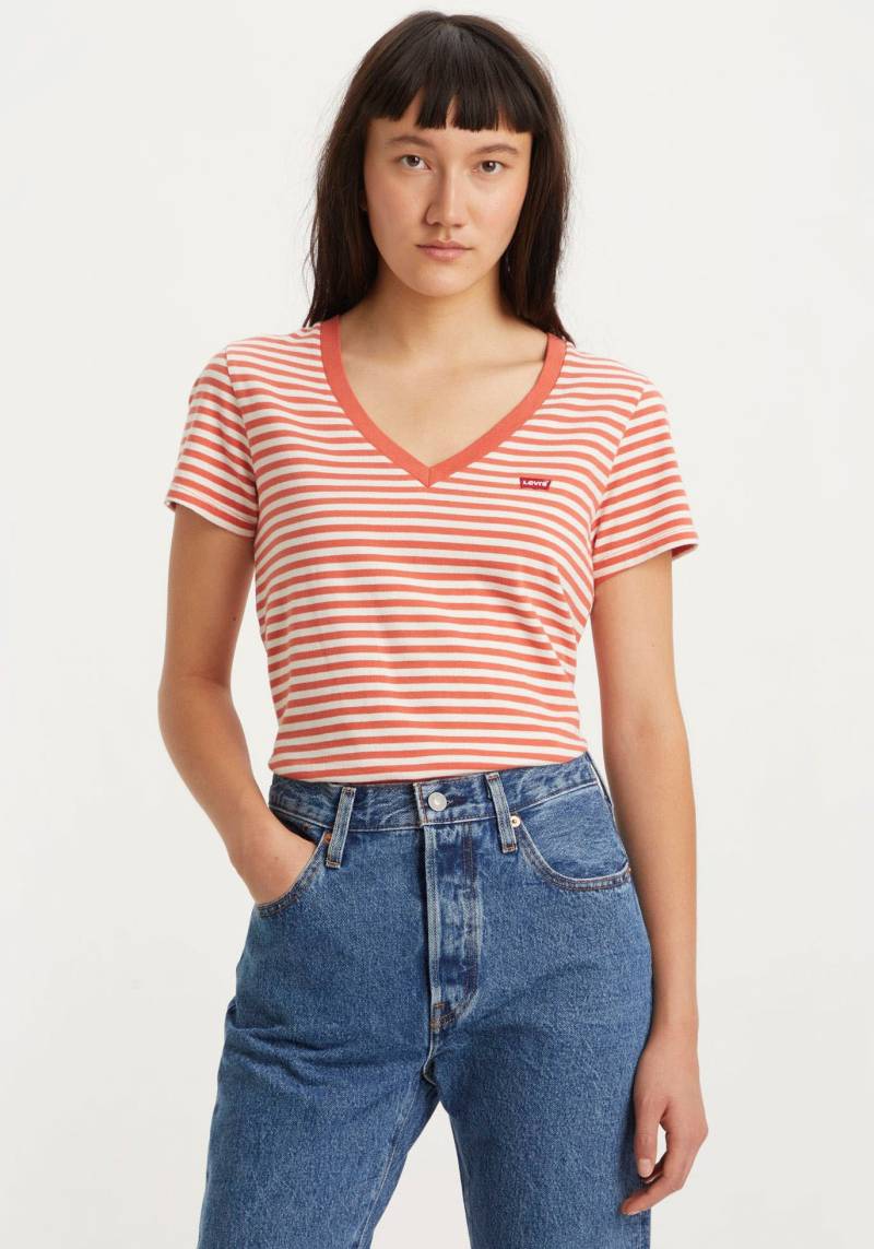 Levi's® V-Shirt »PERFECT VNECK«, mit Mini-Batwing-Logostickerei von Levi's®