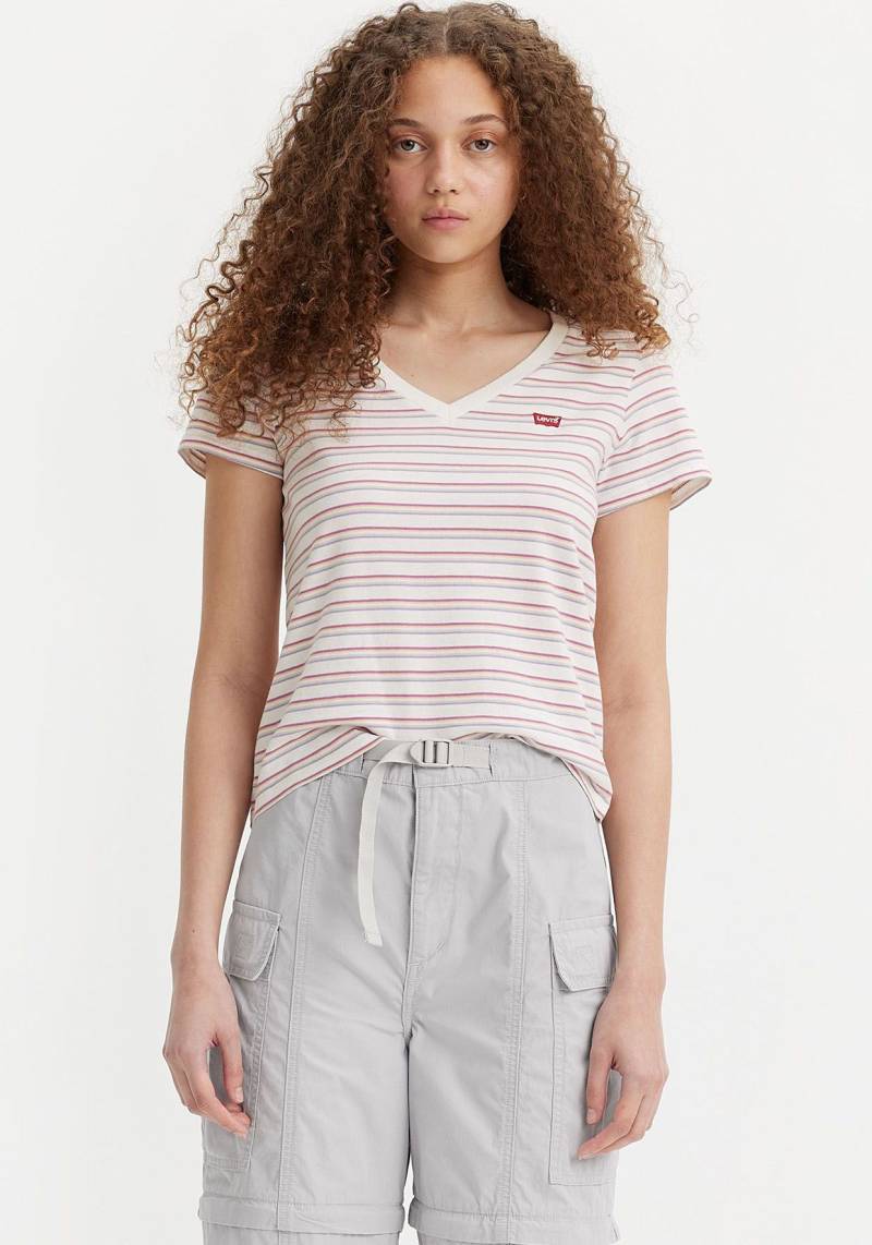 Levi's® V-Shirt »PERFECT VNECK«, mit Mini-Batwing-Logostickerei von Levi's®