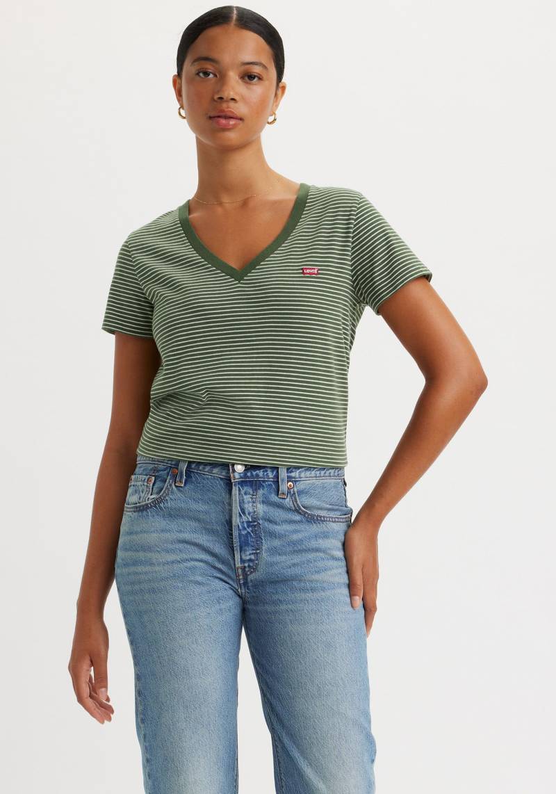 Levi's® V-Shirt »PERFECT VNECK«, mit Mini-Batwing-Logostickerei von Levi's®