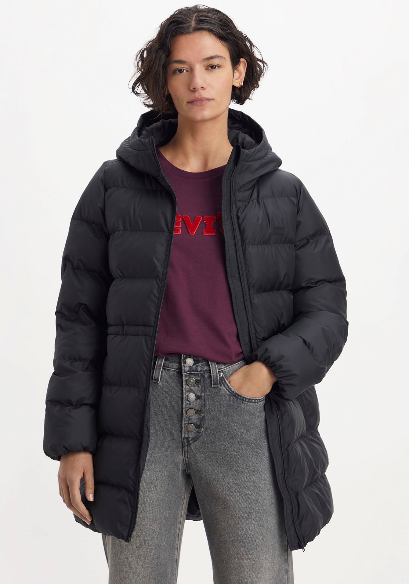 Levi's® Winterjacke »HOODED MIDI BLACKS«, mit Kapuze von Levi's®