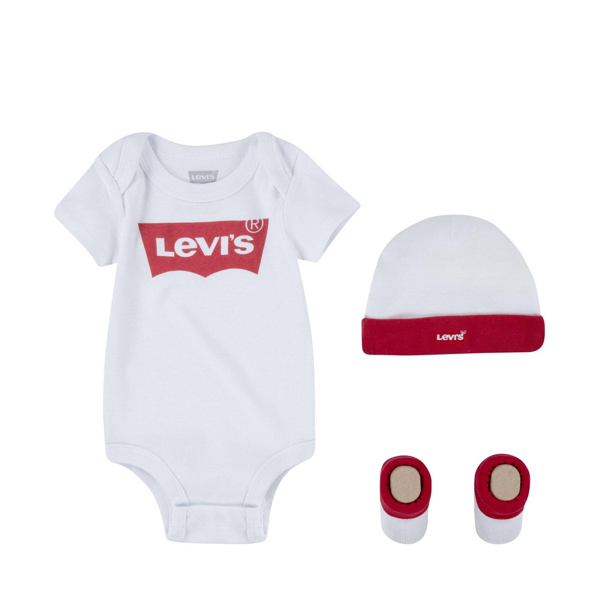 Set: Body, Mütze Und Socken Jungen Weiss 6-12 mesi von Levi's®