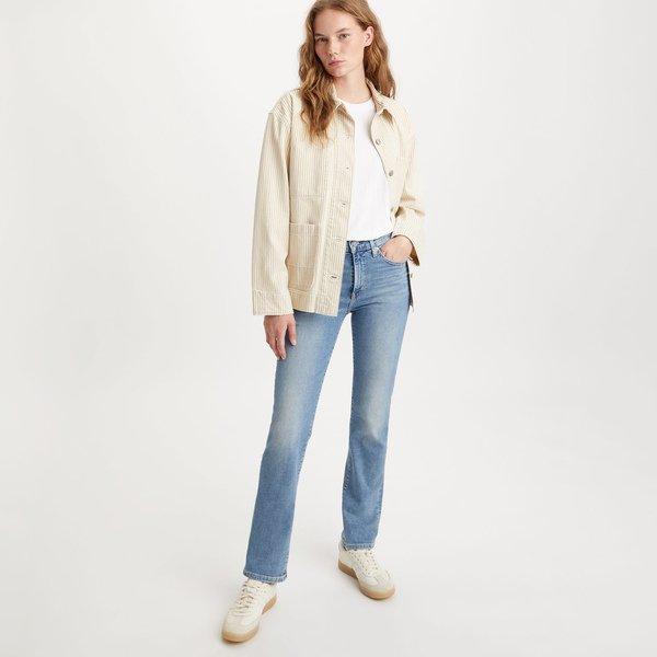 Jeans, Straight Leg Fit Damen Bleached Blau L32/W30 von Levi's®