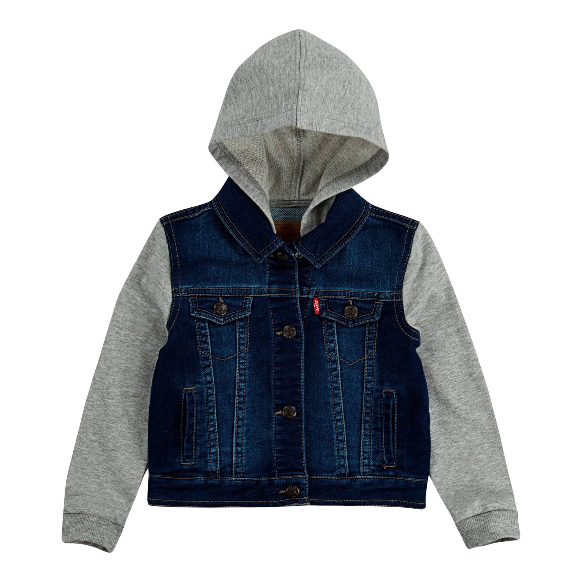 Jeansjacke mit Sweatärmel und Kapuze von Levi`s Kids