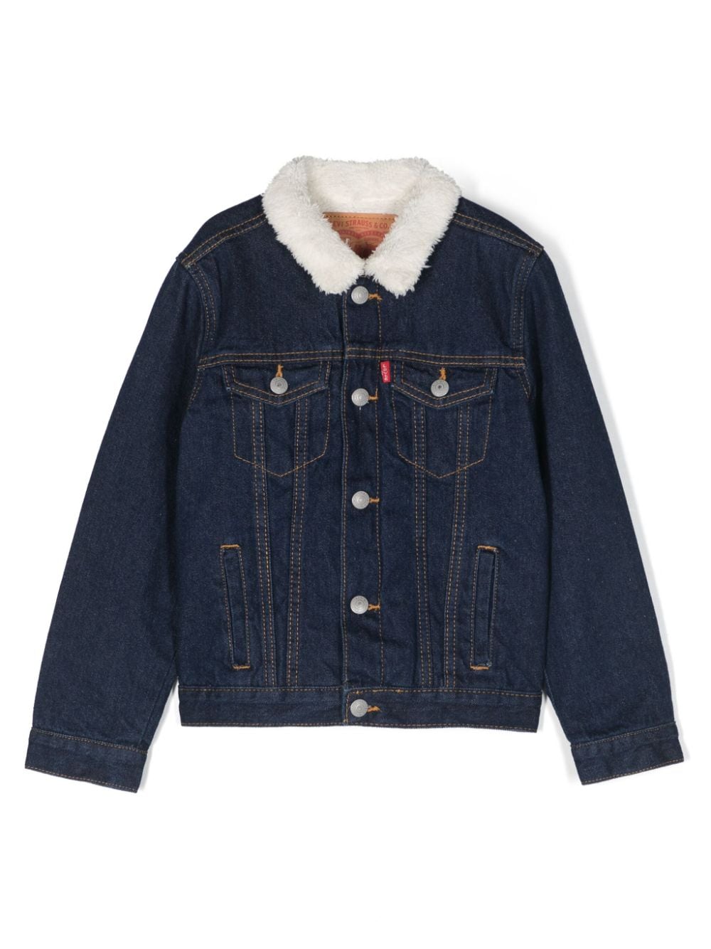 Levi's Kids faux shearling-trim denim jacket - Blue von Levi's Kids