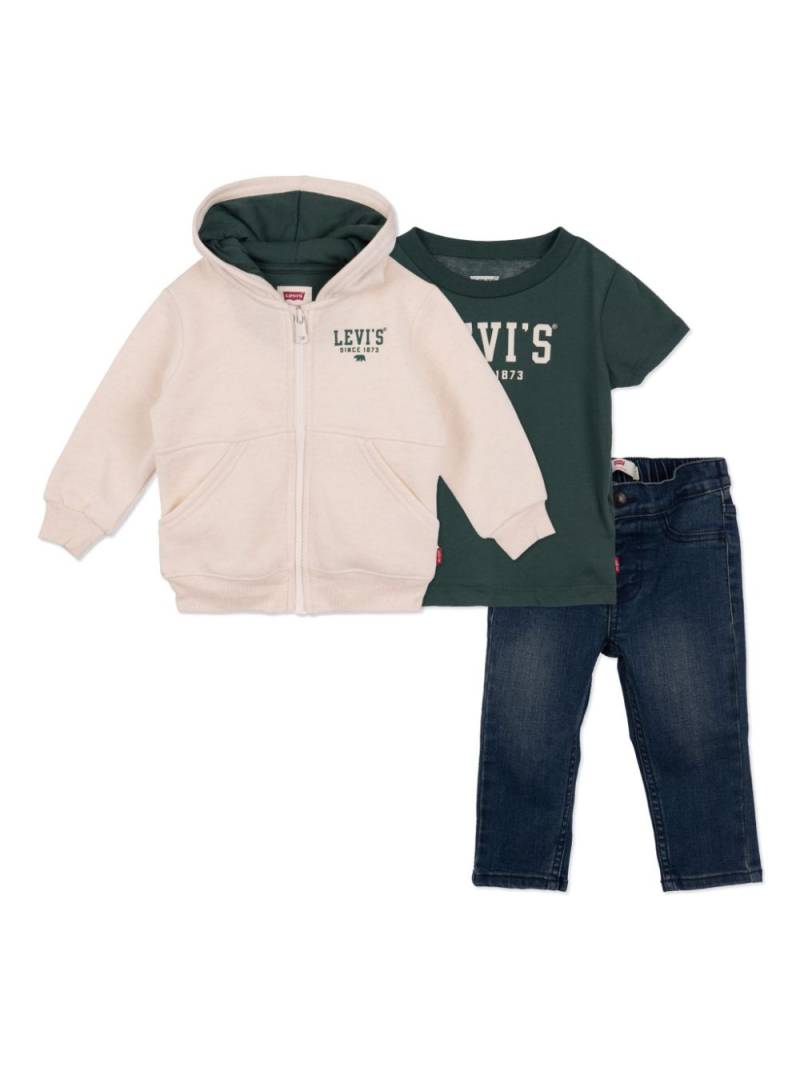 Levi's Kids jacket T-shirt jeans set - Neutrals von Levi's Kids