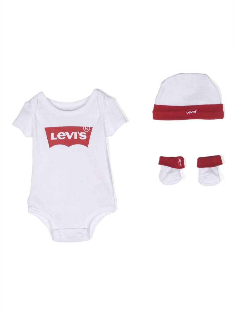 Levi's Kids logo-print cotton babygrow set - White von Levi's Kids