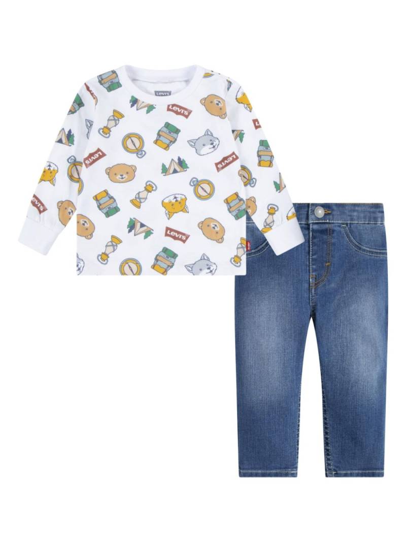 Levi's Kids logo-print trousers set - Blue von Levi's Kids