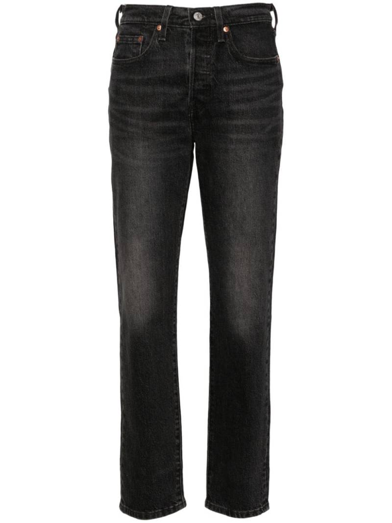 Levi's 501 mid-rise straight-leg jeans - Grey von Levi's