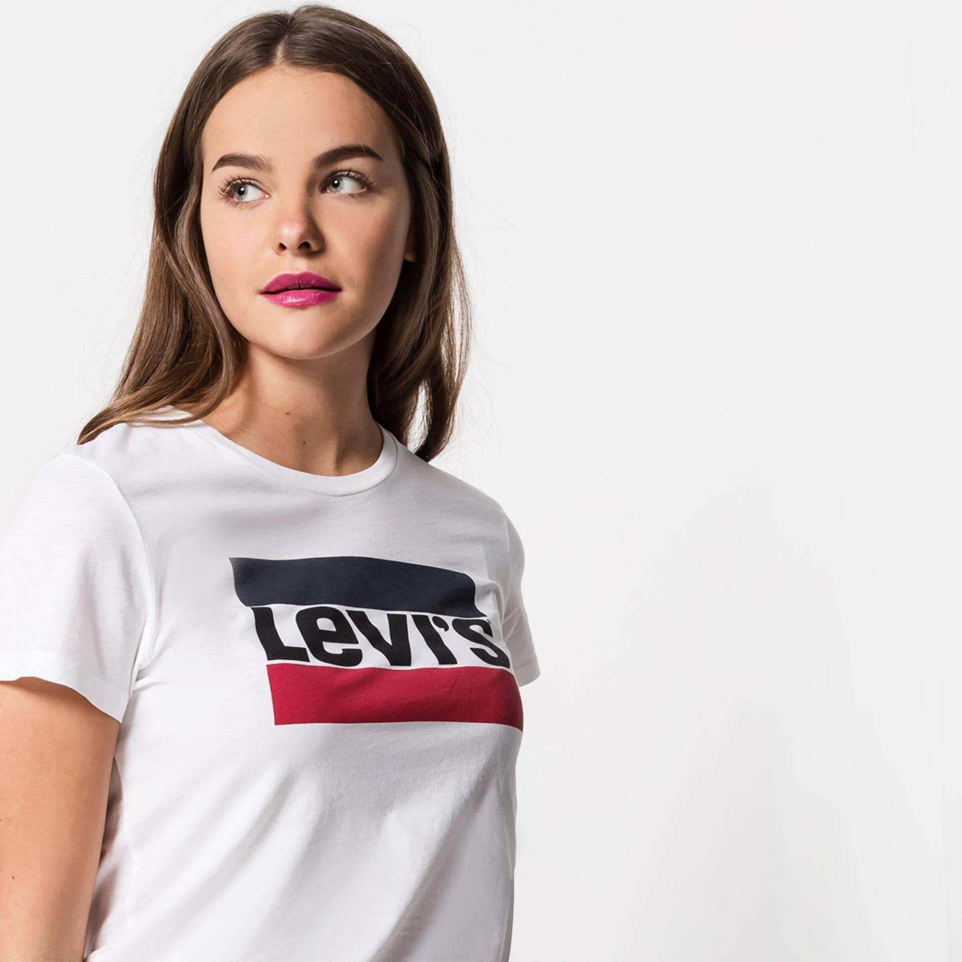 Levi's® - T-Shirt, Rundhals, kurzarm, für Damen, Weiss, Größe XS von Levi's®