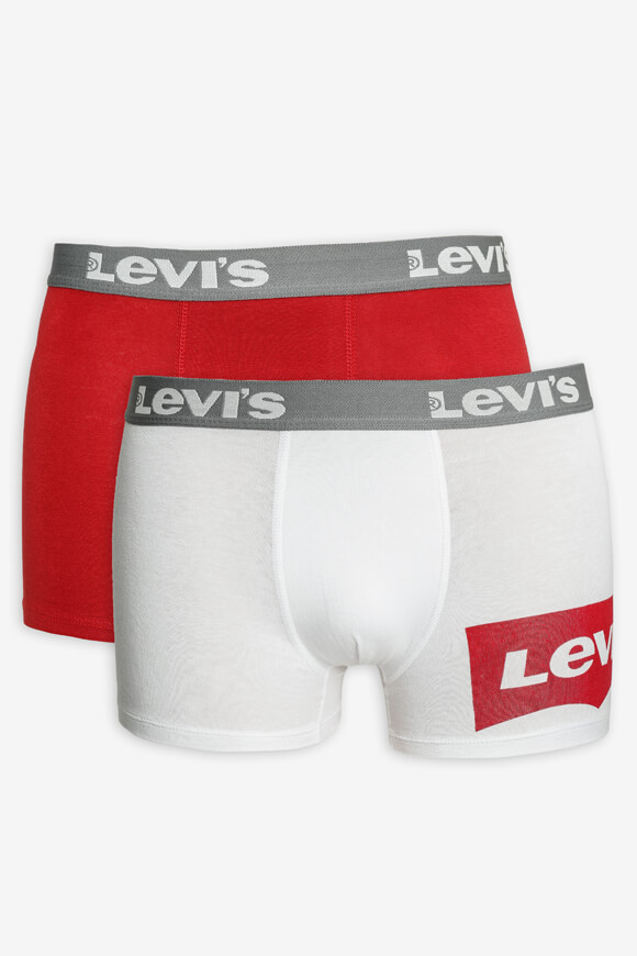 Levi's Doppelpack Boxershorts | Weiss + Rot | Jungen  | L