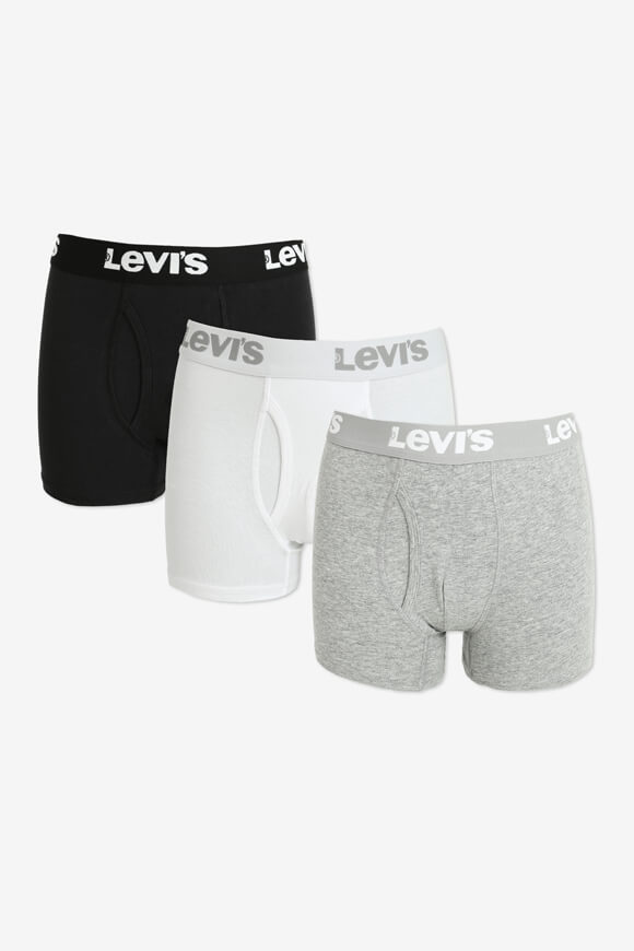 Levi's Dreierpack Boxershorts | White + Grey Heather + Black | Jungen  | L von Levi's