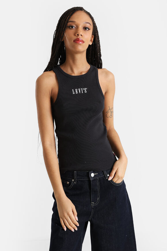 Levi's Geripptes Tanktop | Black | Damen  | M von Levi's