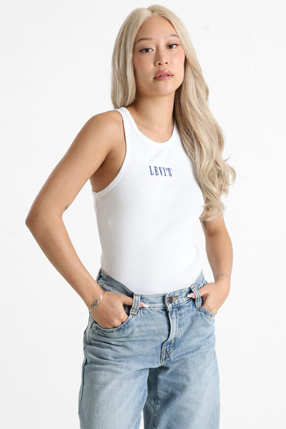 Levi's Geripptes Tanktop | White | Damen  | S von Levi's