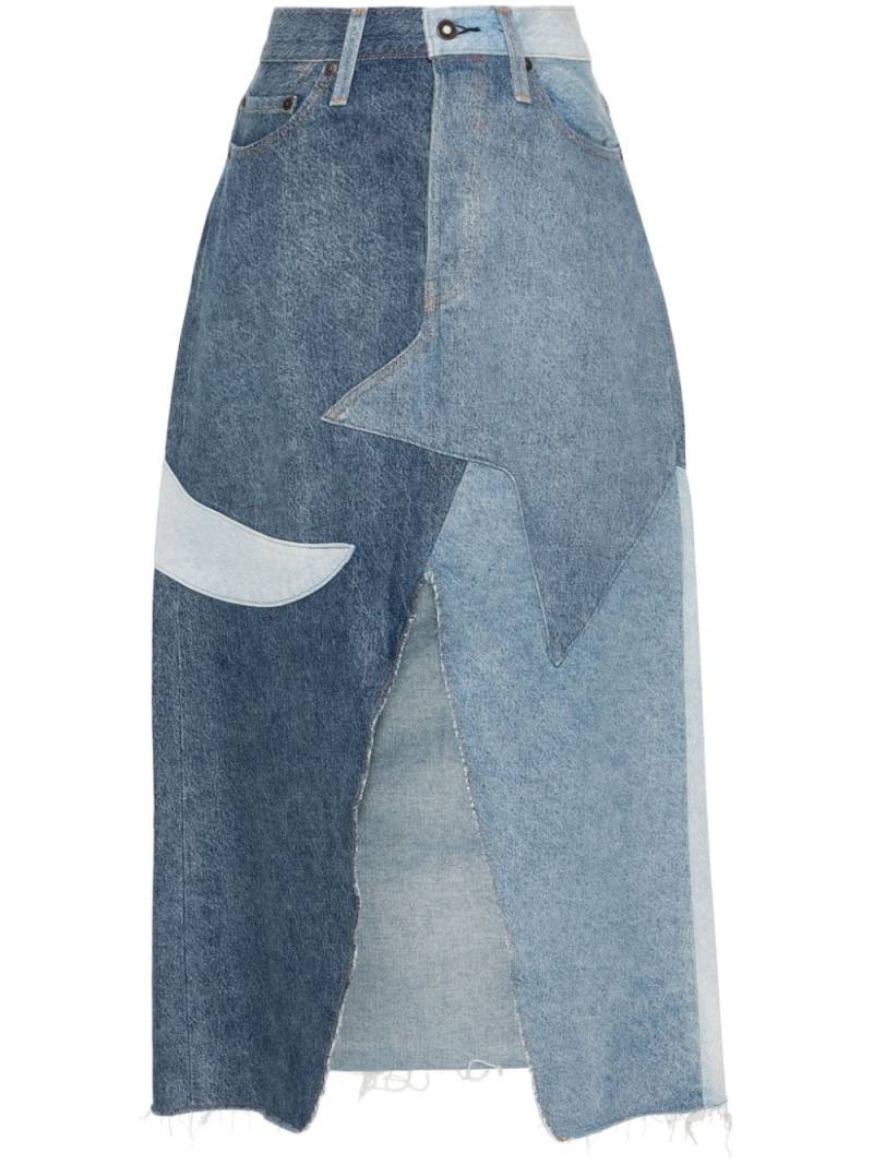 Levi's Icon patchwork-design denim skirt - Blue von Levi's