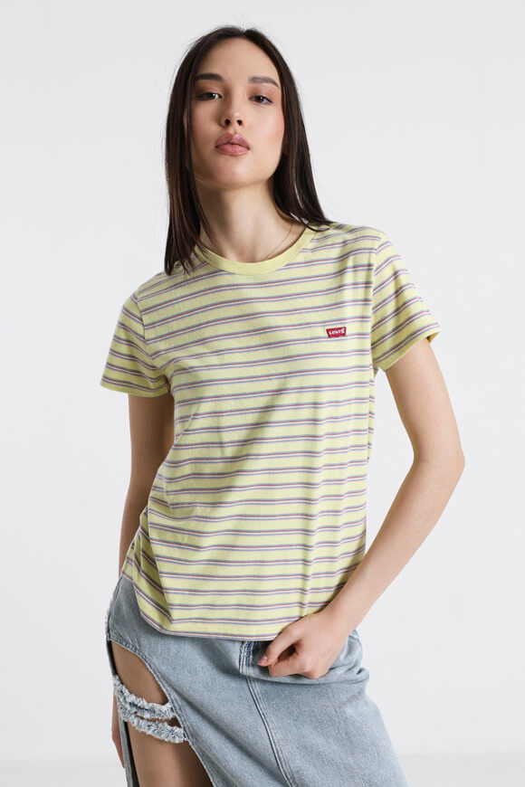 Levi's T-Shirt | Cool Stripe Powdered Yellow | Damen  | XS von Levi's