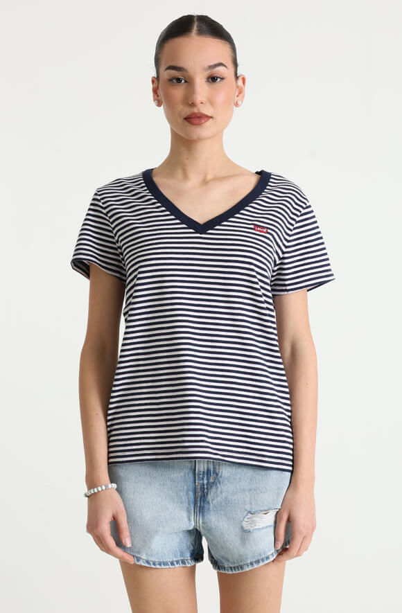 Levi's T-Shirt | Indigo Stripes | Damen  | M von Levi's