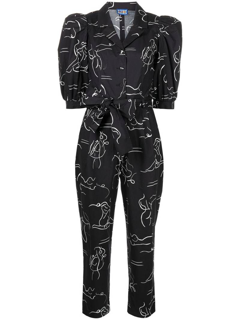 Lhd Casitas illustration-print jumpsuit - Black von Lhd